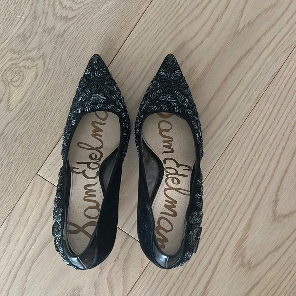 Sam Edelman heels, black embellished